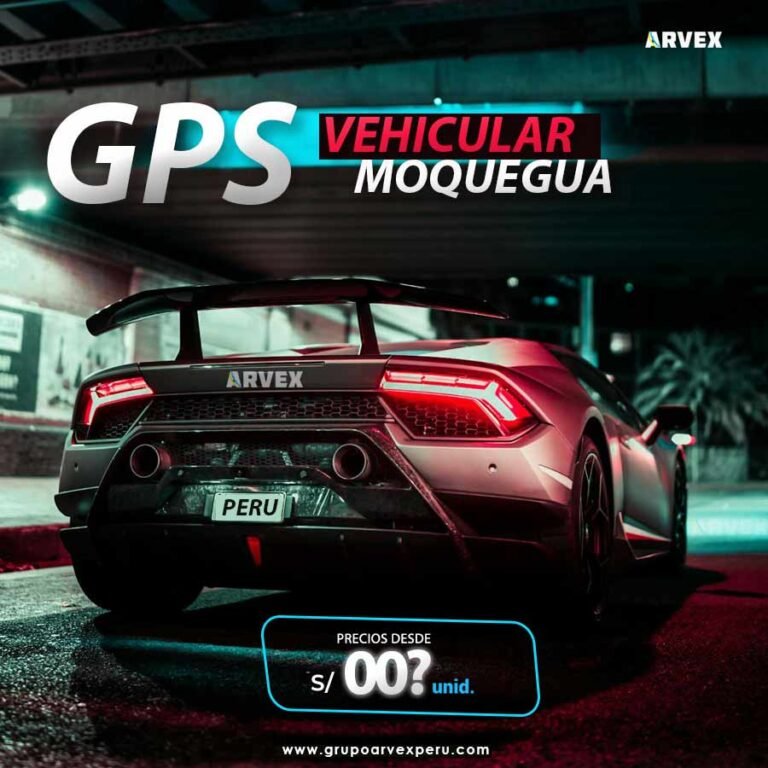 gps moquegua 3 carro moderno de noche luces pendidas