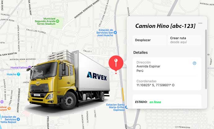 bus color amariilo, de fonfo mapa y icono rojo de ubicacion gps