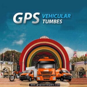 moto, auto, camion de color anaranjado y fondo plaza de tumbes