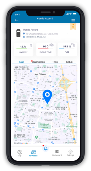 smarthphone iphone con mapar ade lima dentro